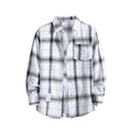 Tall Mens Shirts Solid Color Mens Flannel Shirts Mens Plus Size Flannel Shirts Thermal Flannel Jacket Men Mens Flannel Shirts Xs Mens Casual Flannel Mens Western Shirts Long Sleeve White-c